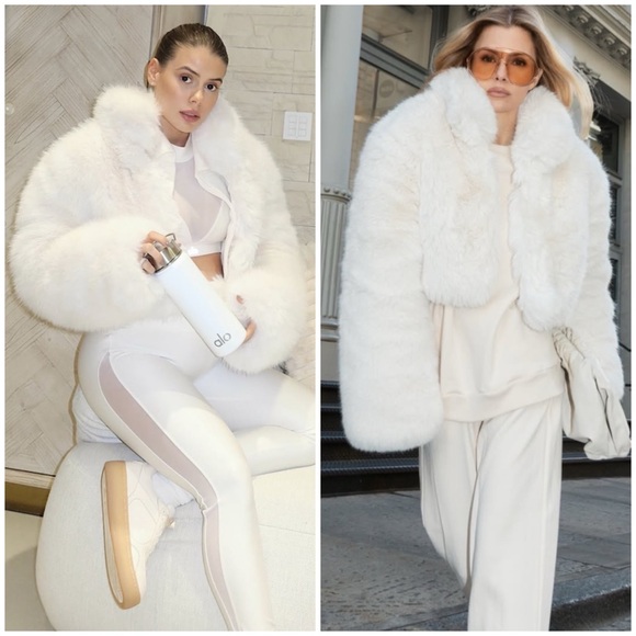 ALO Yoga Jackets & Blazers - ALO YOGA Opulent Faux Fur Cropped Jacket SZ S